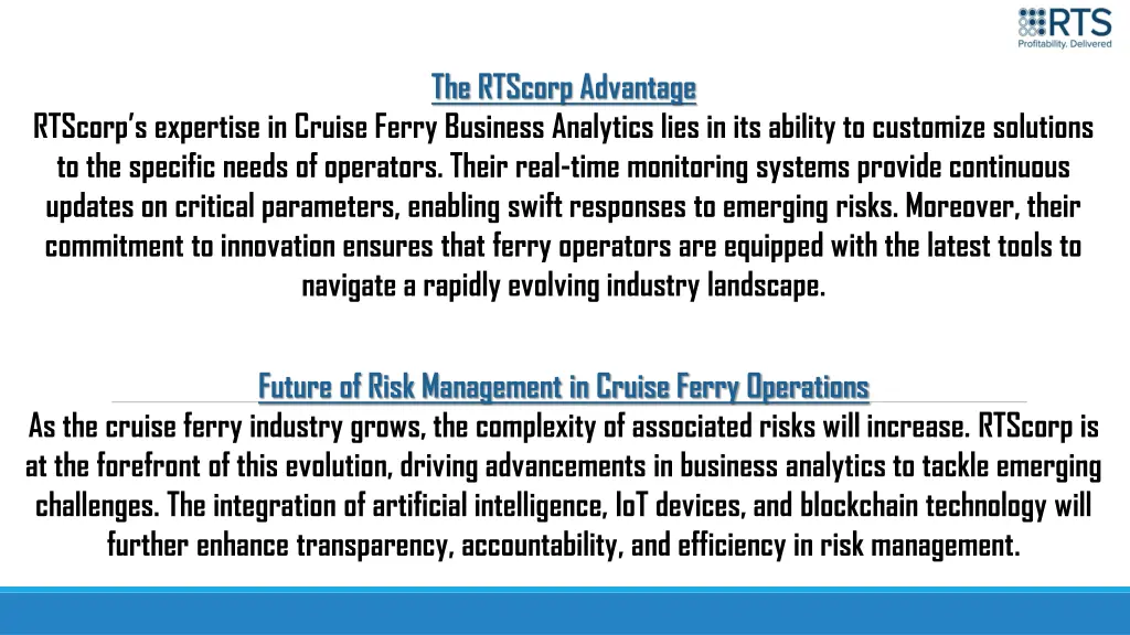 the rtscorp advantage