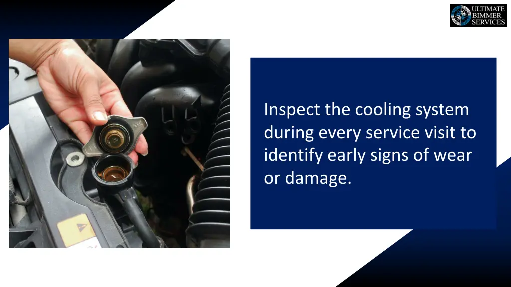 inspect the cooling system during every service