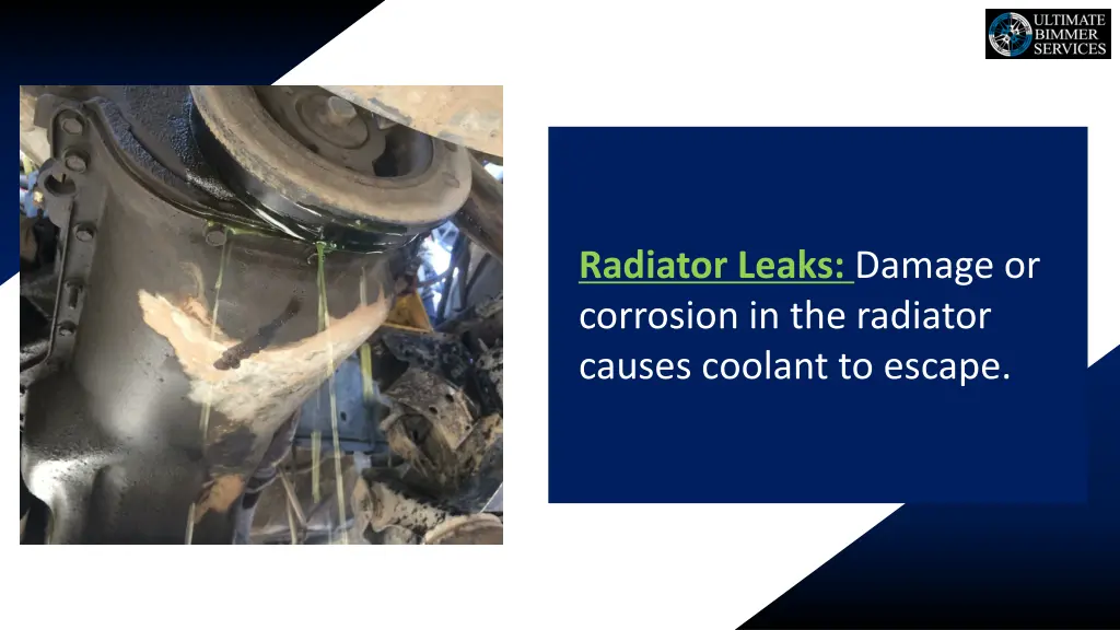 radiator leaks damage or corrosion