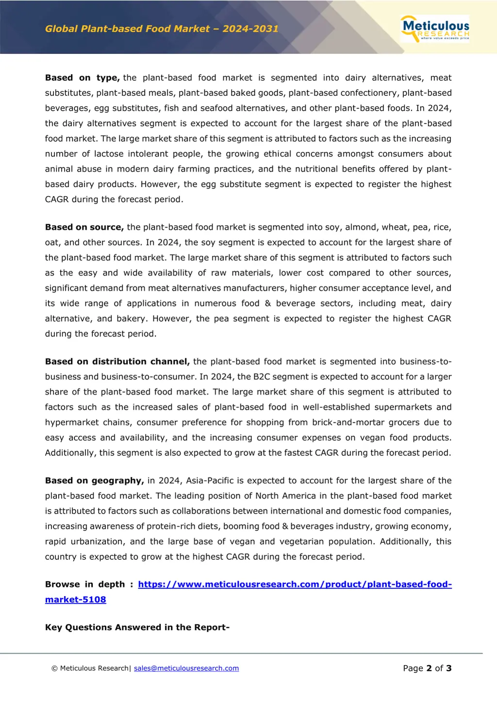 global plant based food market 2024 2031 1