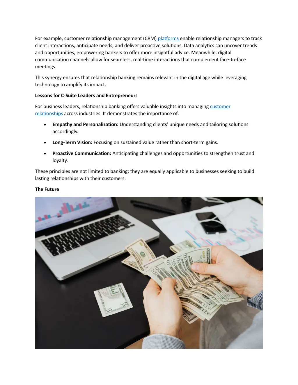 for example customer relationship management
