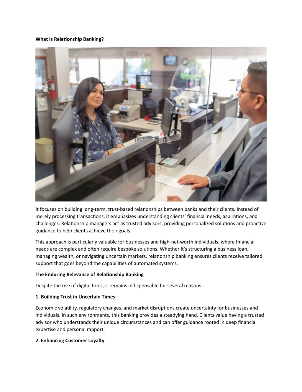 what is relationship banking