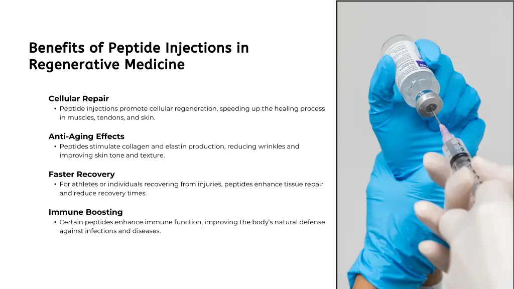benefits of peptide injections in regenerative