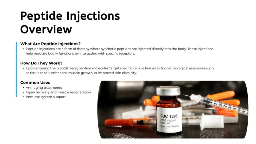 peptide injections overview