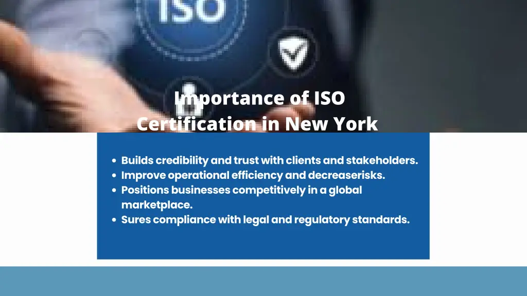 importance of iso certification in new york