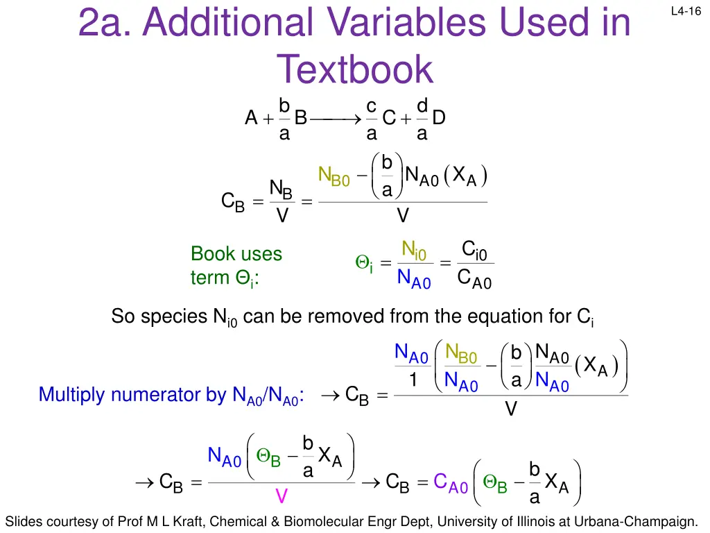 2a additional variables used in textbook b a