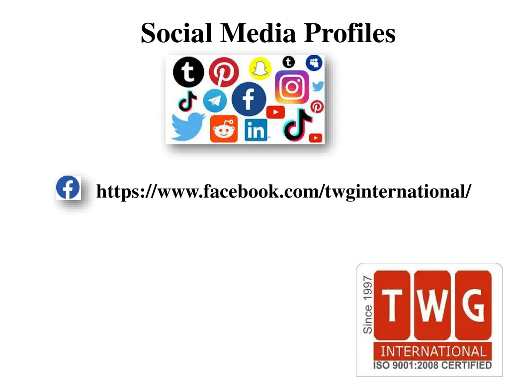 social media profiles