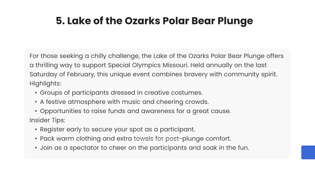 5 lake of the ozarks polar bear plunge