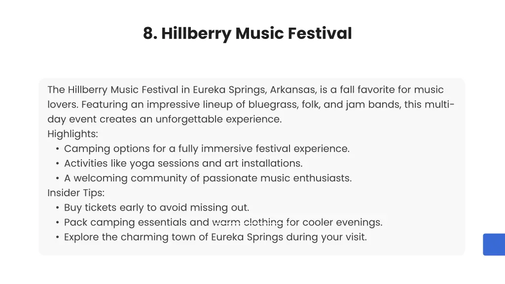 8 hillberry music festival