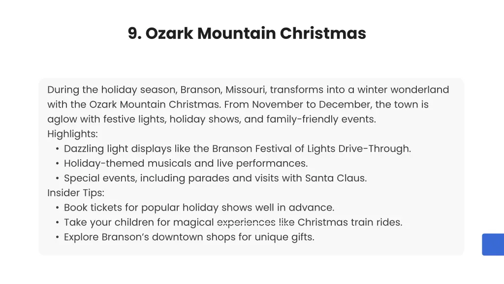 9 ozark mountain christmas