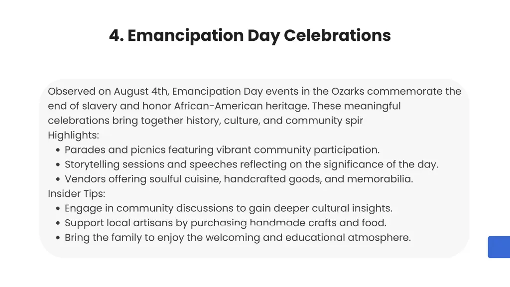 4 emancipation day celebrations
