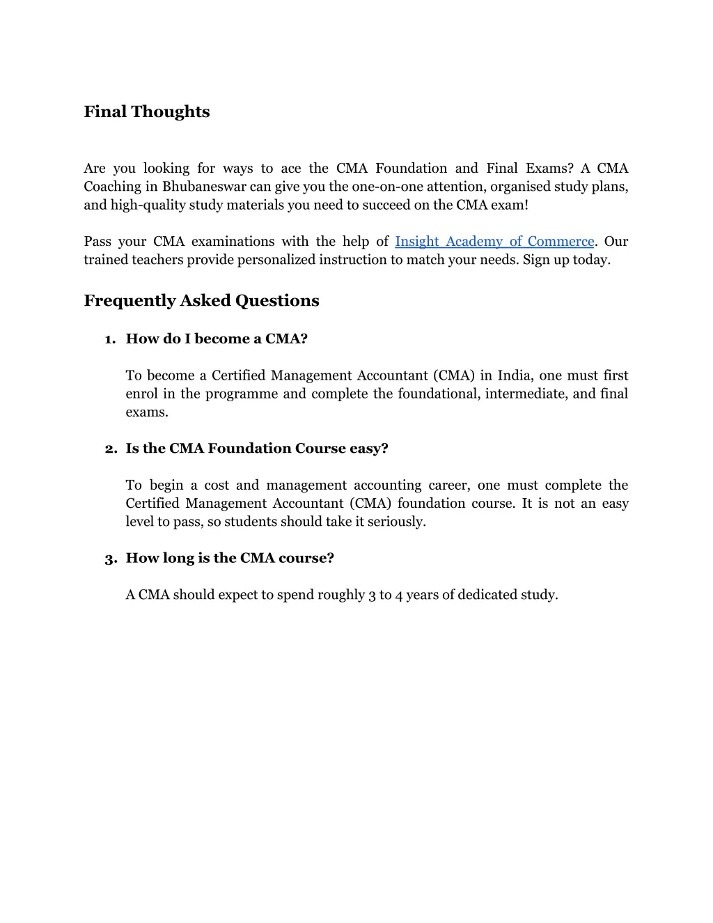 final thoughts are you looking for ways