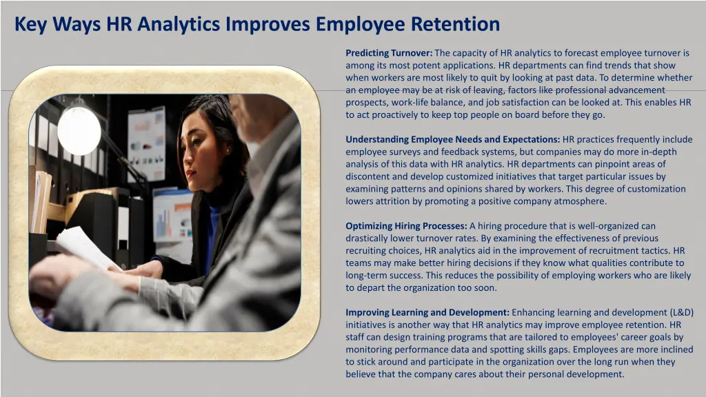 key ways hr analytics improves employee retention
