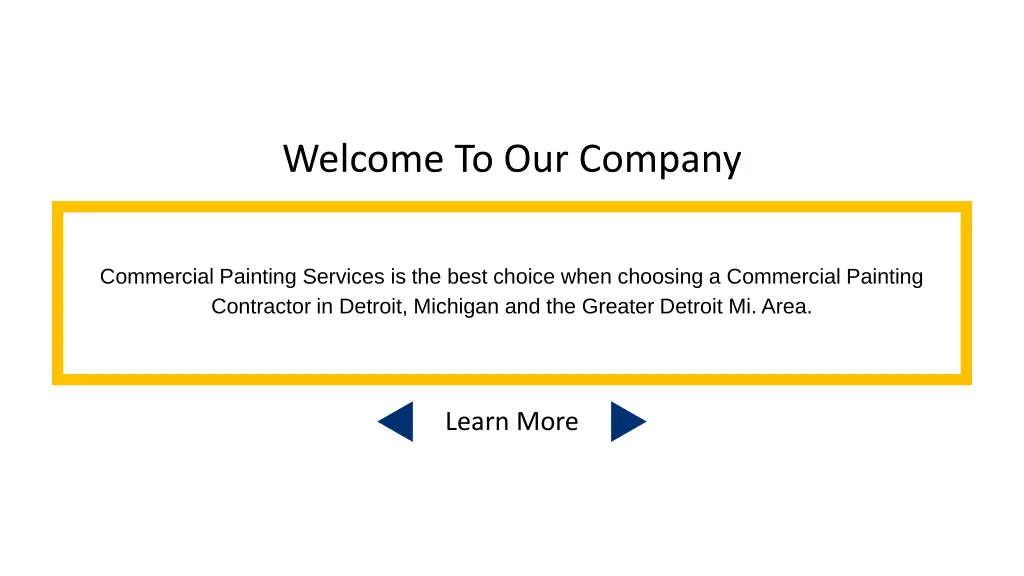 welcome to our company