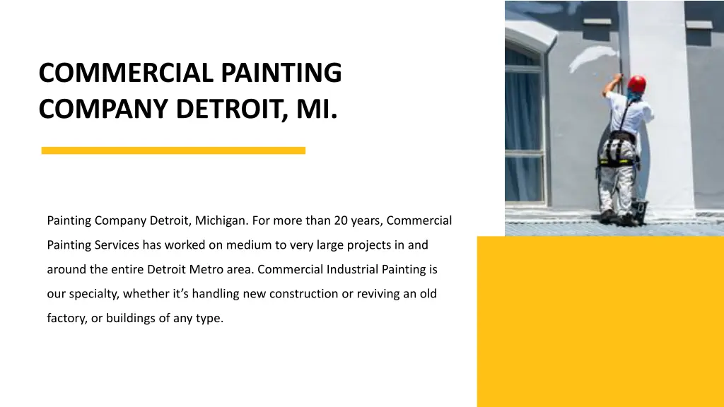 commercial painting company detroit mi
