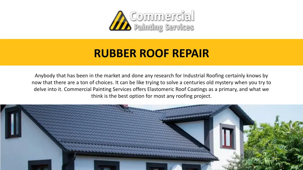 rubber roof repair