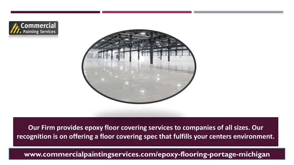 our firm provides epoxy floor covering services