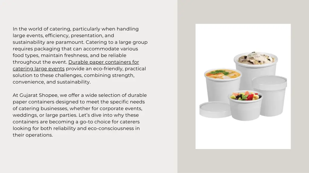 in the world of catering particularly when