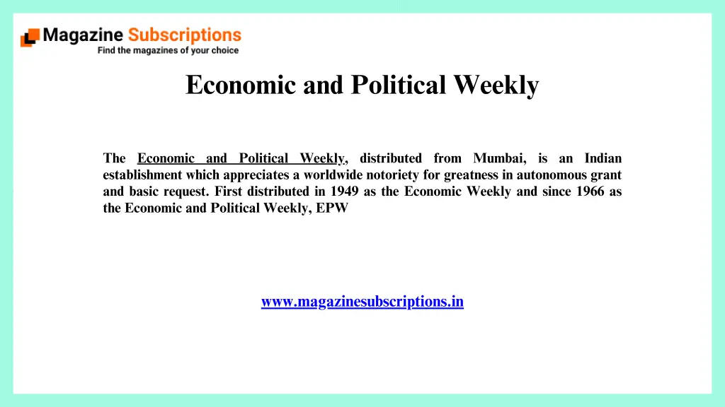 economic and political weekly