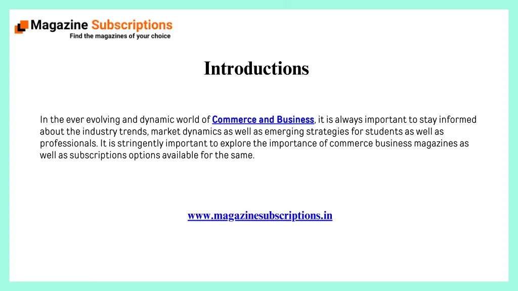 introductions