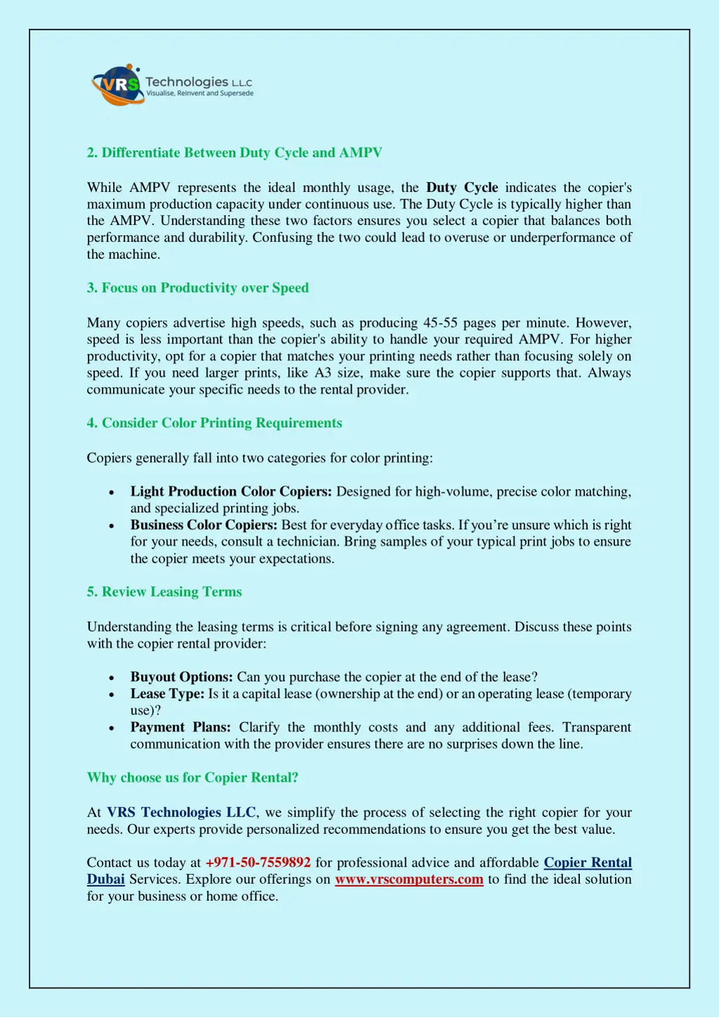 2 differentiate between duty cycle and ampv