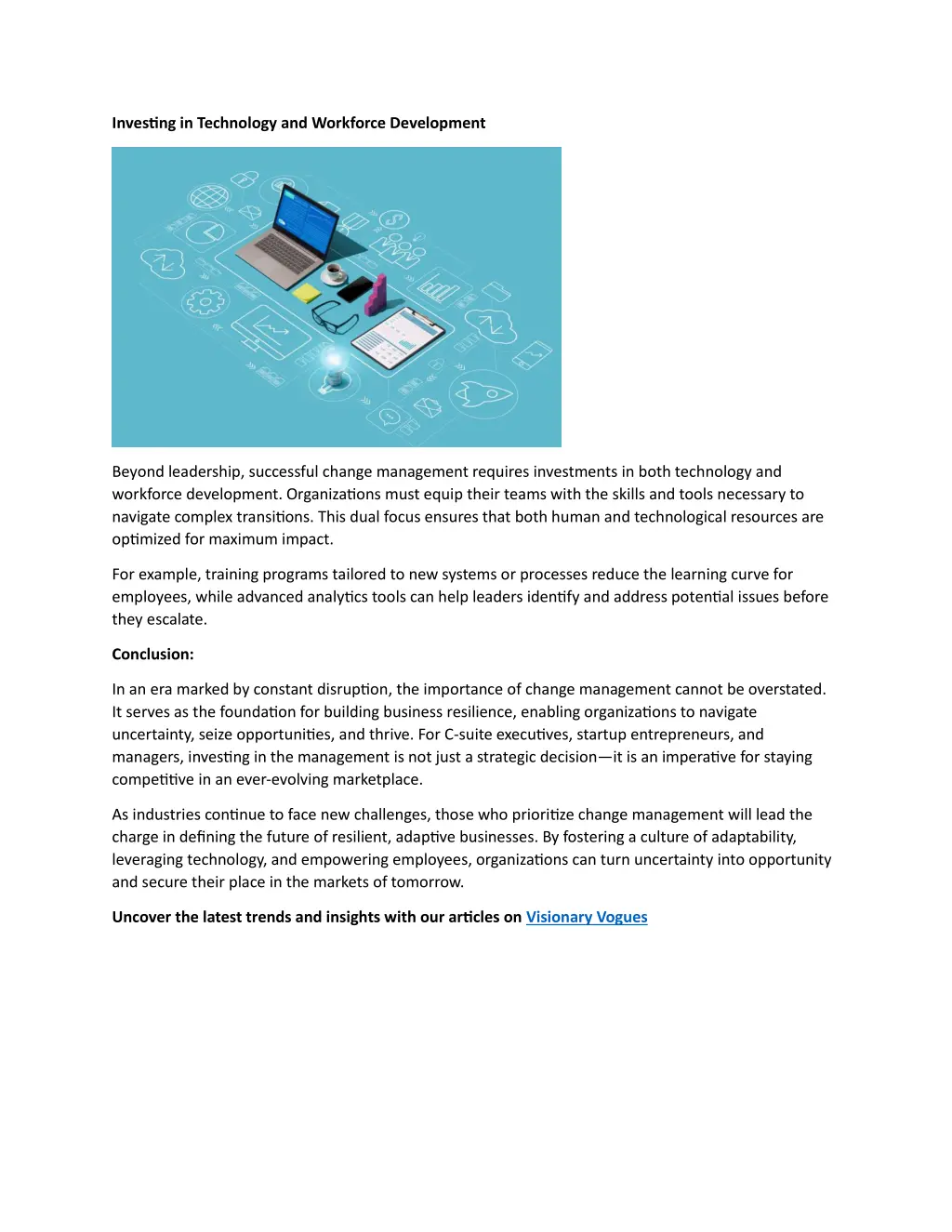 investing in technology and workforce development