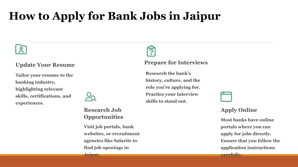 how to apply for bank jobs in jaipur
