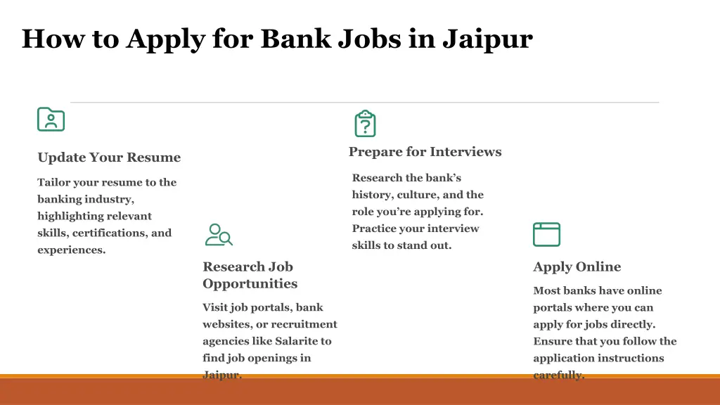 how to apply for bank jobs in jaipur