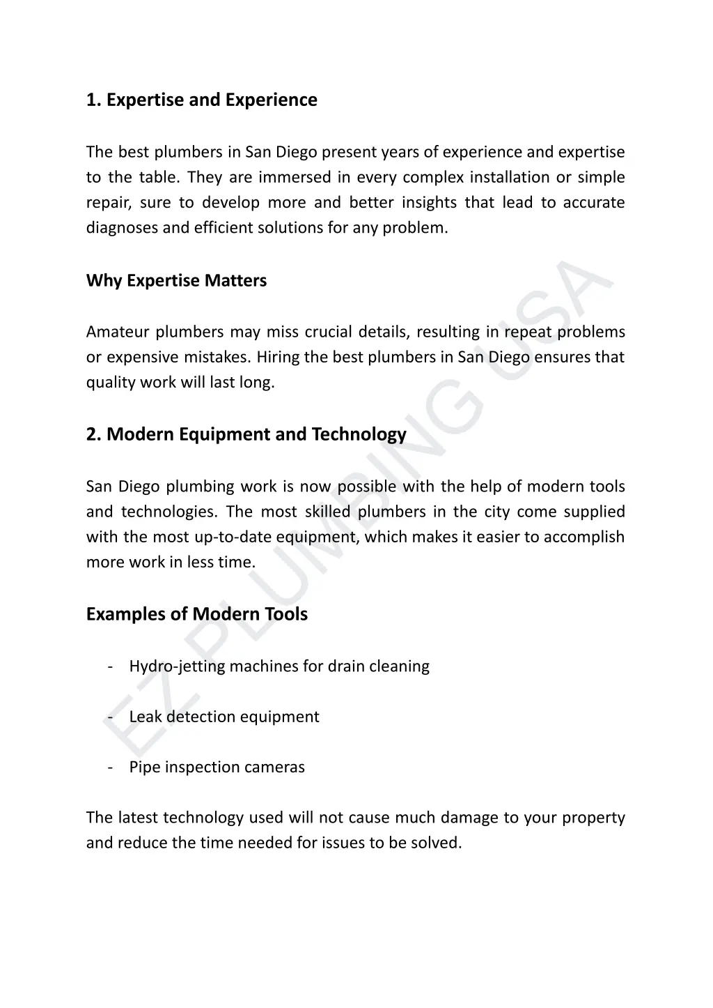 1 expertise and experience the best plumbers