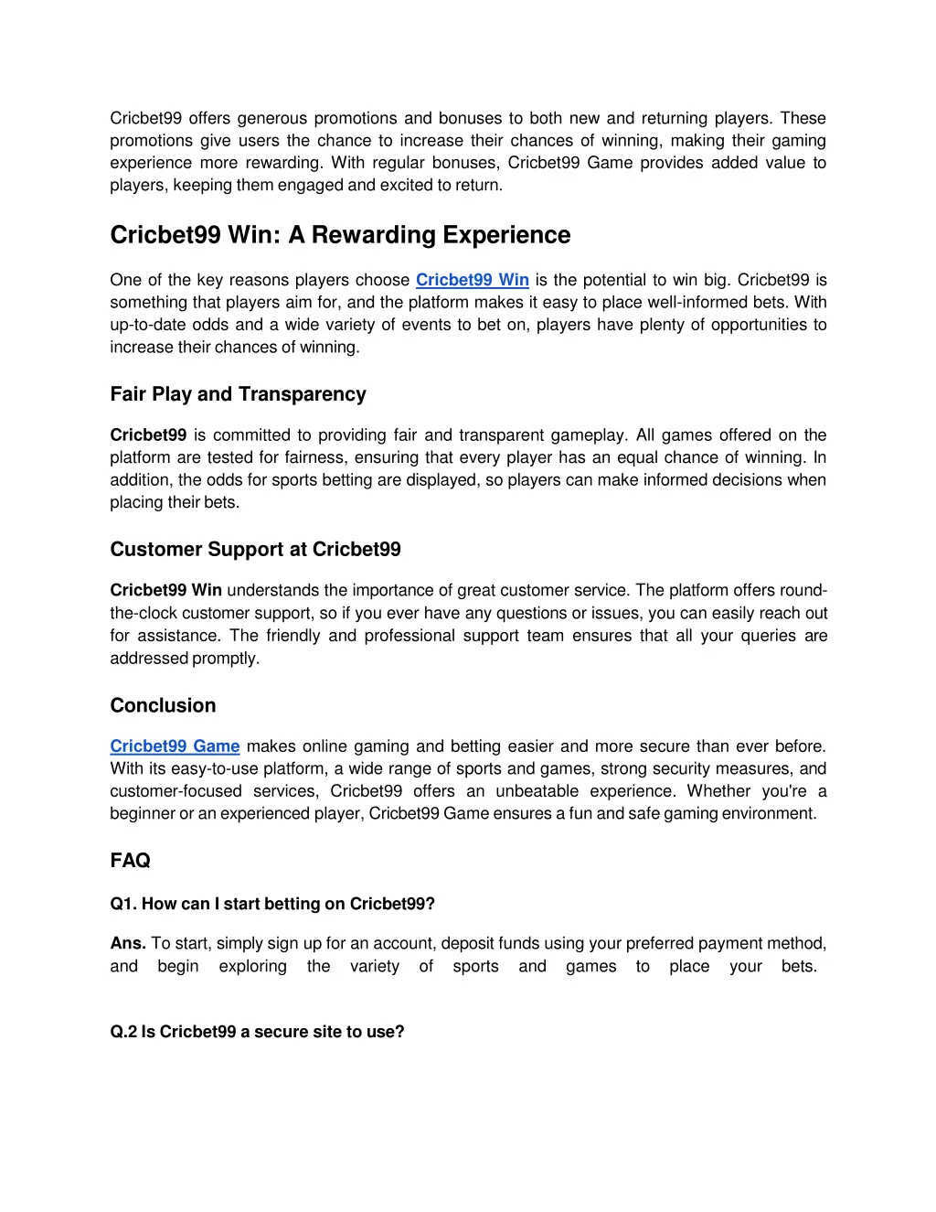 cricbet99 offers generous promotions and bonuses