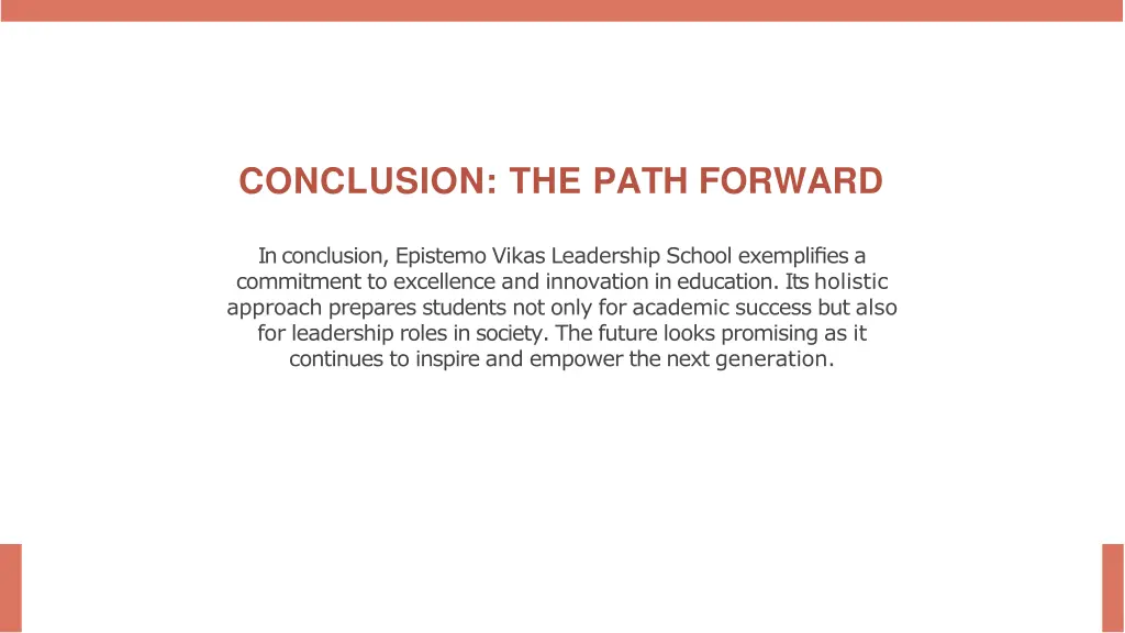 conclusion the path forward
