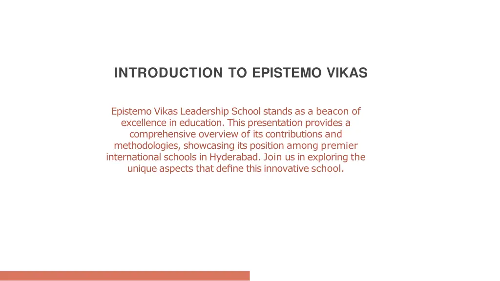 introduction to epistemo vikas