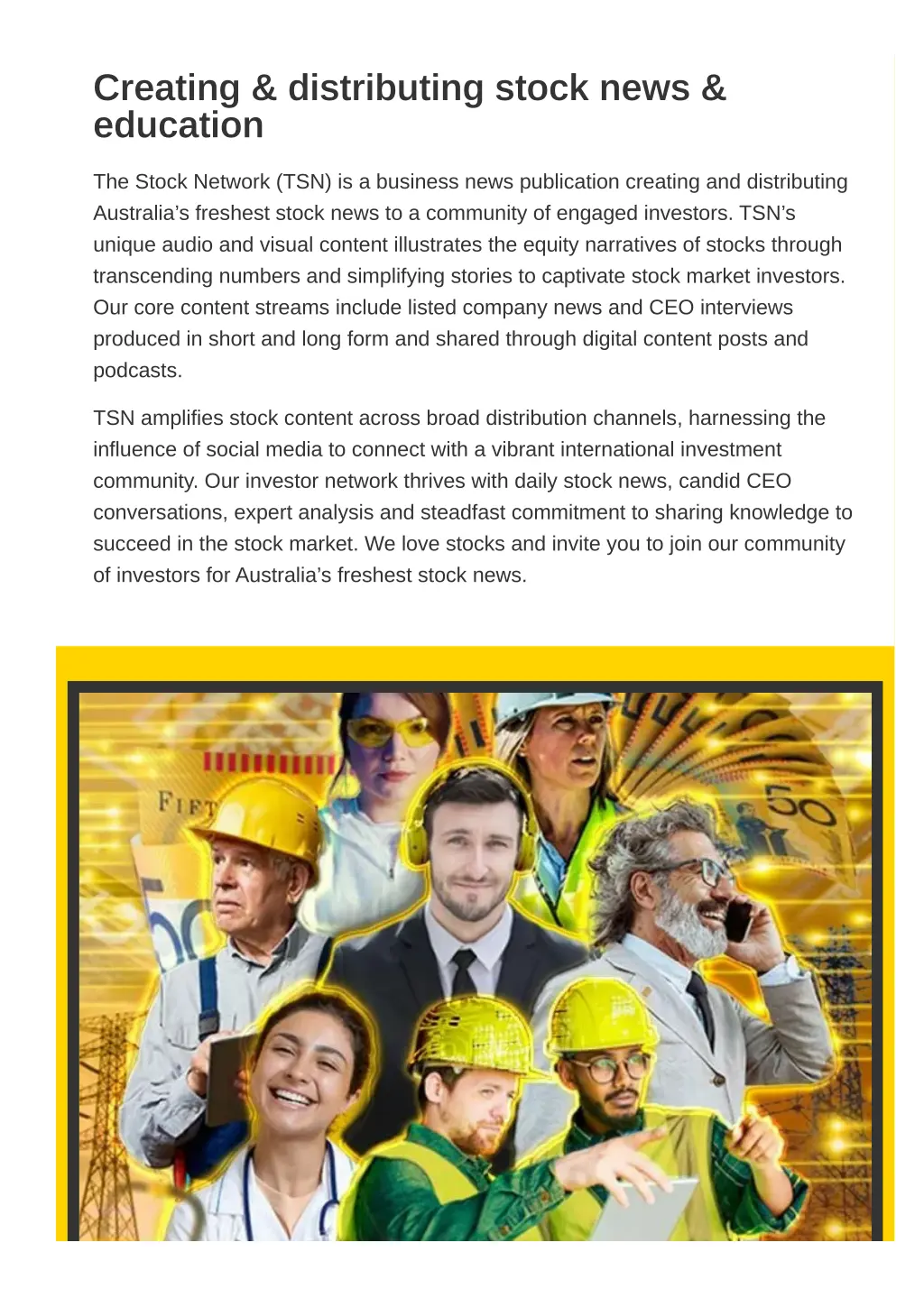 creating distributing stock news education