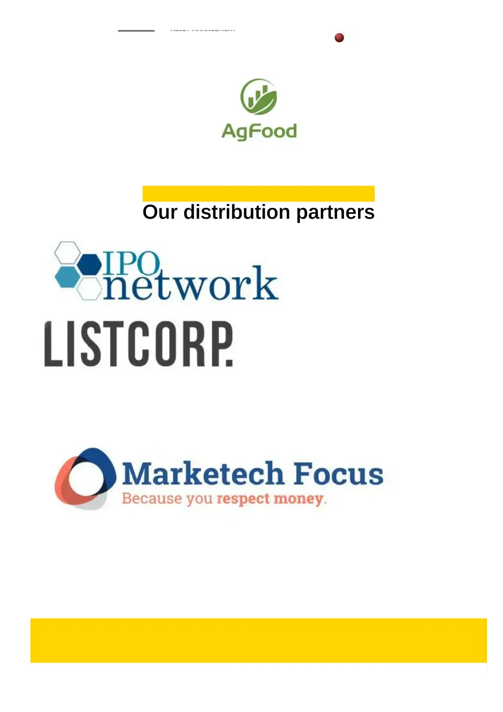 our distribution partners