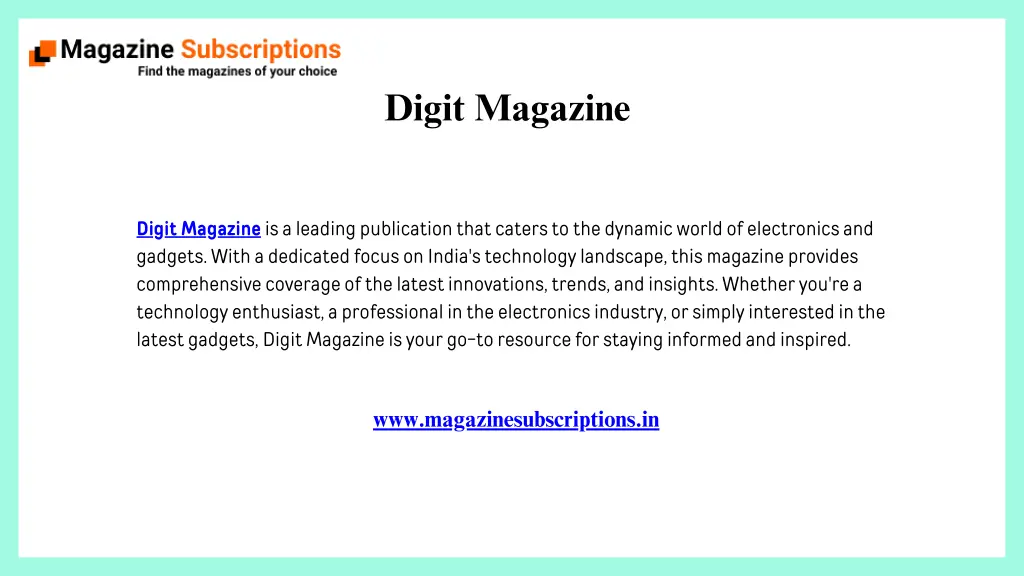 digit magazine