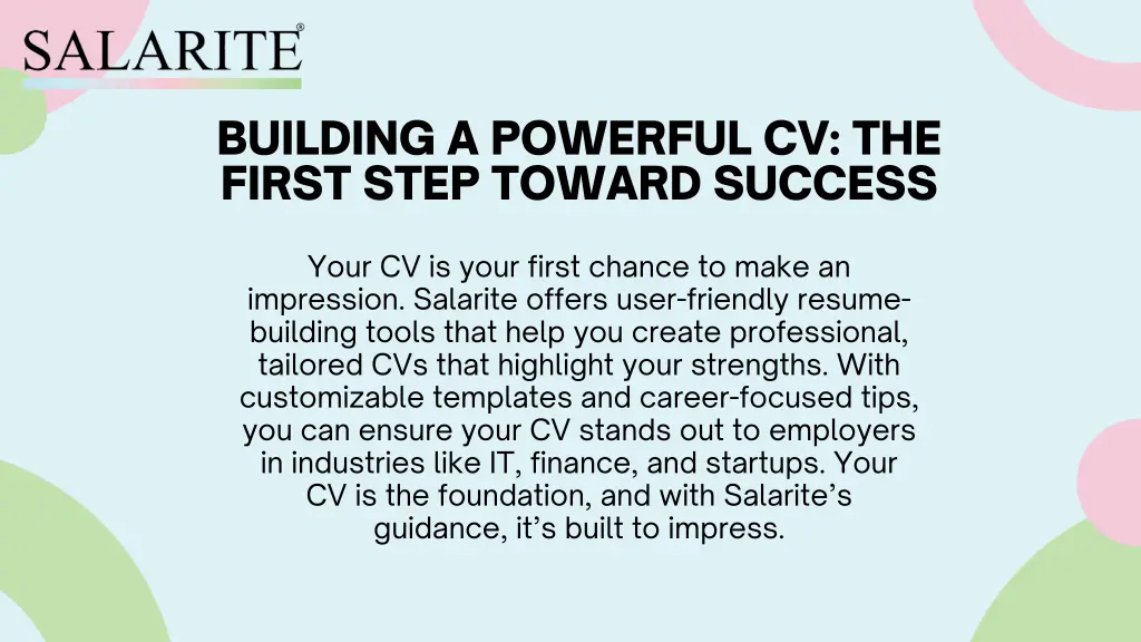 building a powerful cv the first step toward