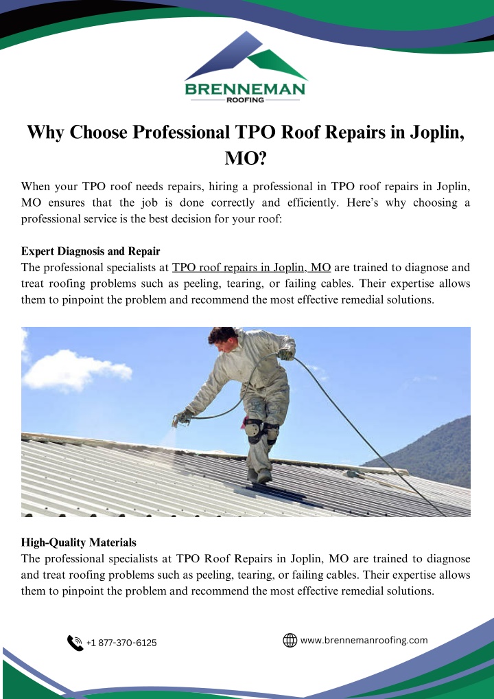 why choose professional tpo roof repairs