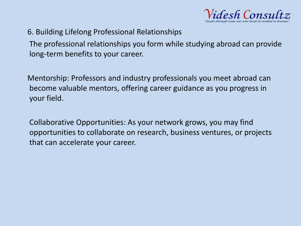 6 building lifelong professional relationships