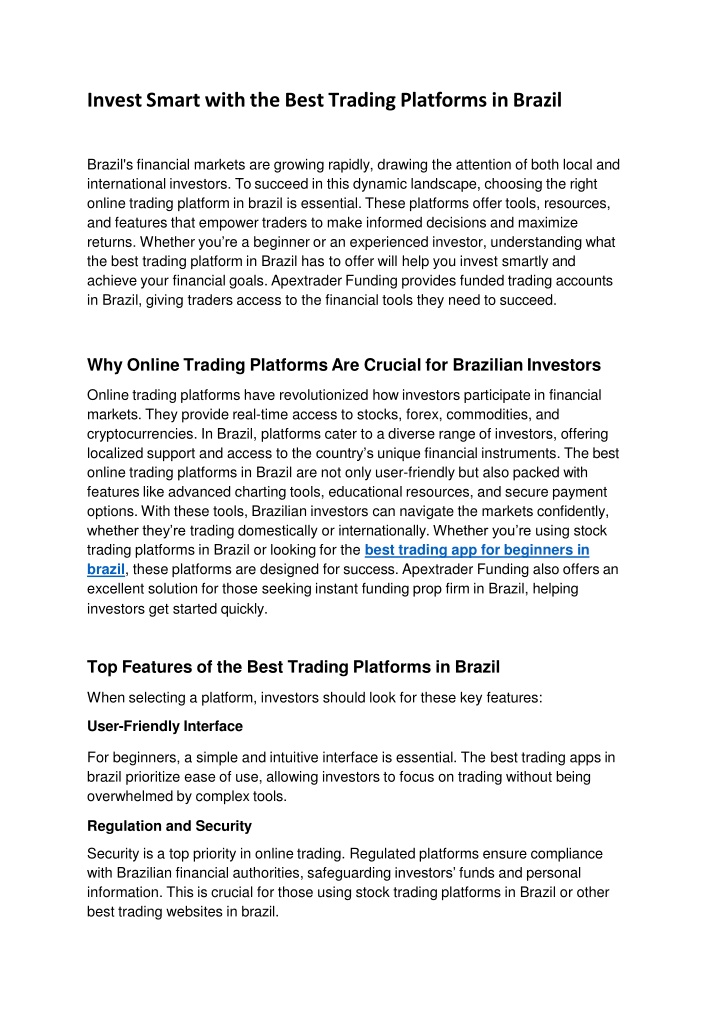 invest smart with the best trading platforms