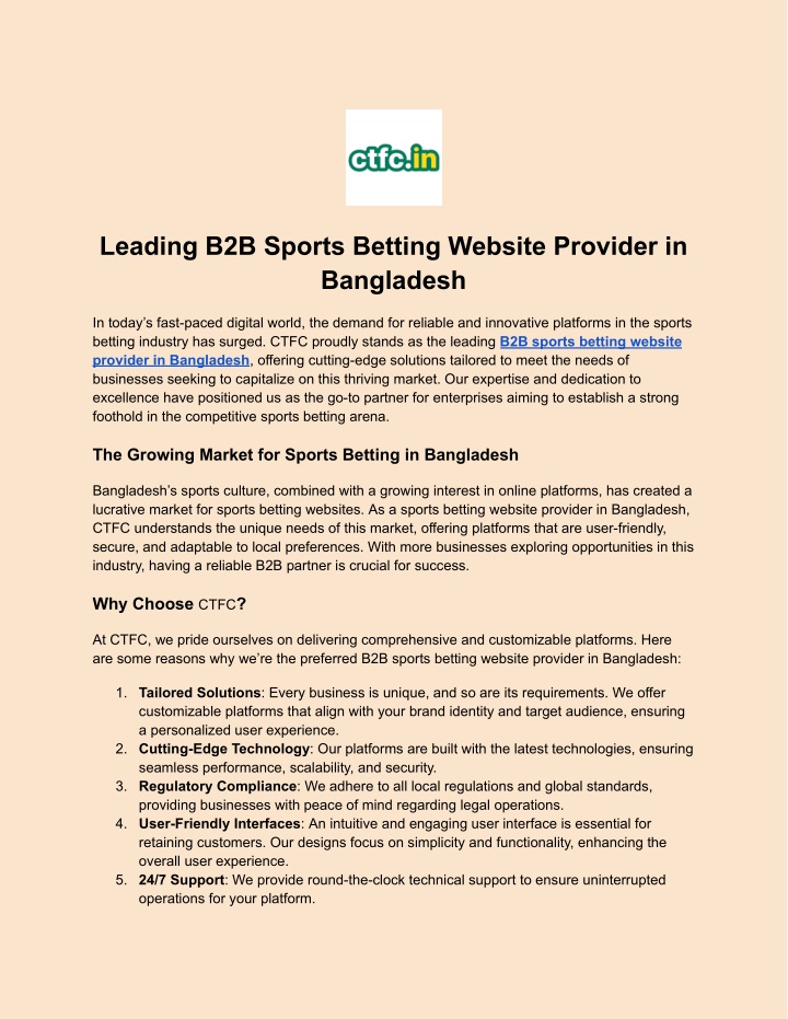 leading b2b sports betting website provider