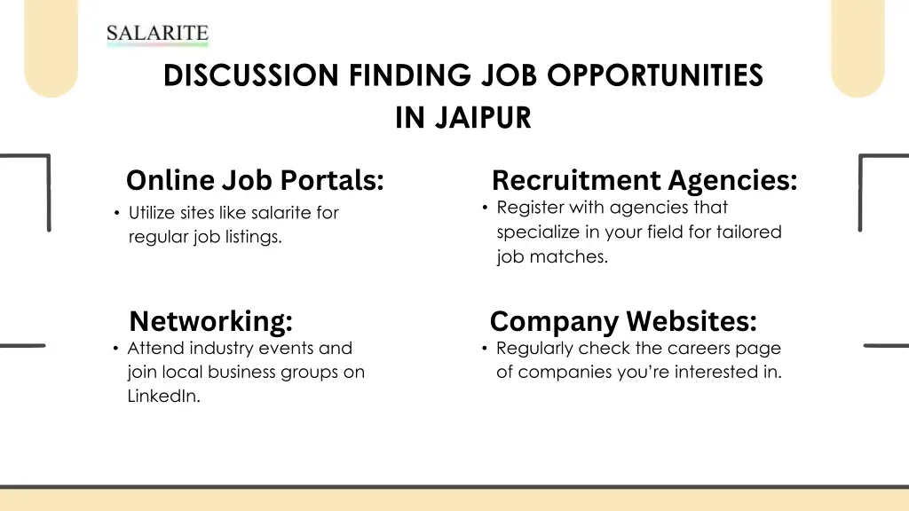 discussion finding job opportunities in jaipur