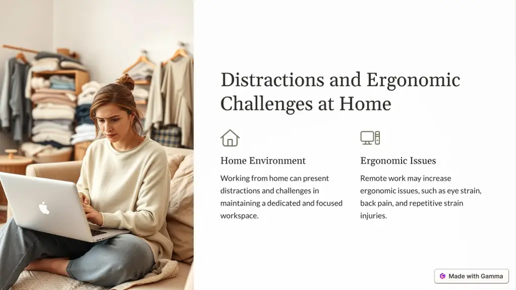 distractions and ergonomic challenges at home