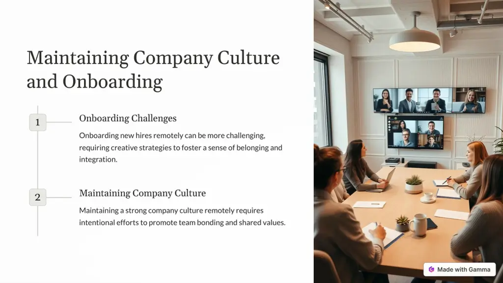 maintaining company culture and onboarding