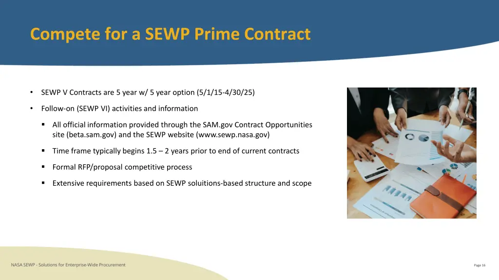 compete for a sewp prime contract