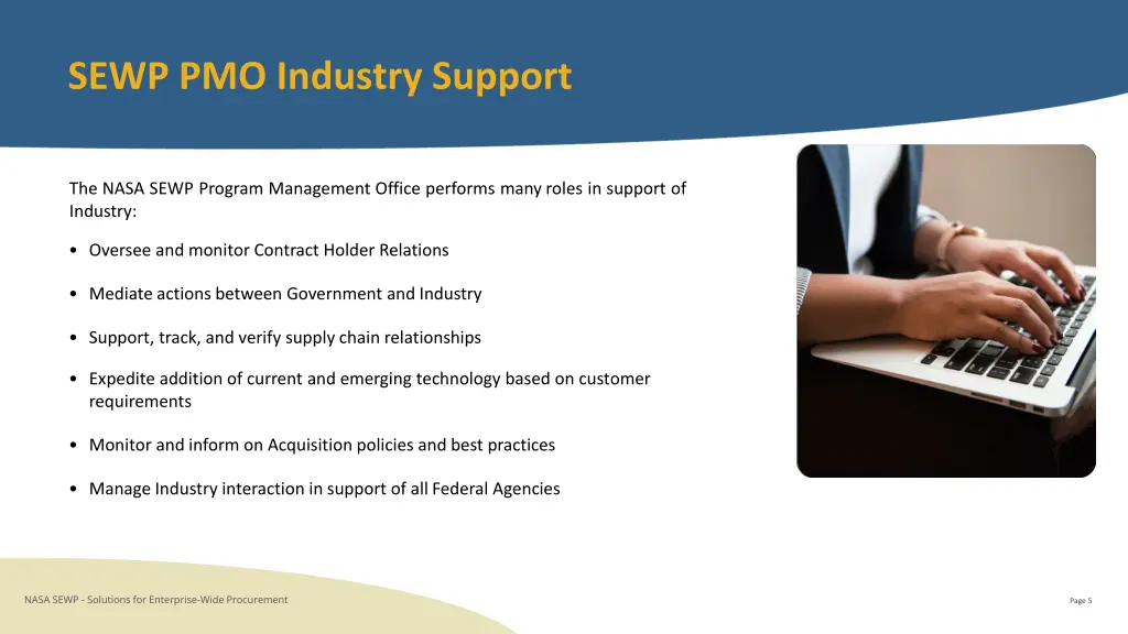 sewp pmo industry support