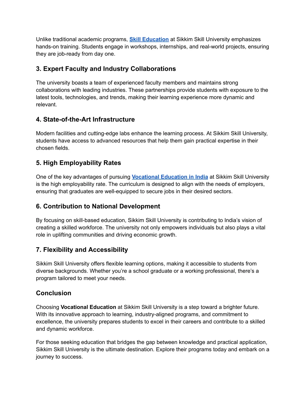 unlike traditional academic programs skill