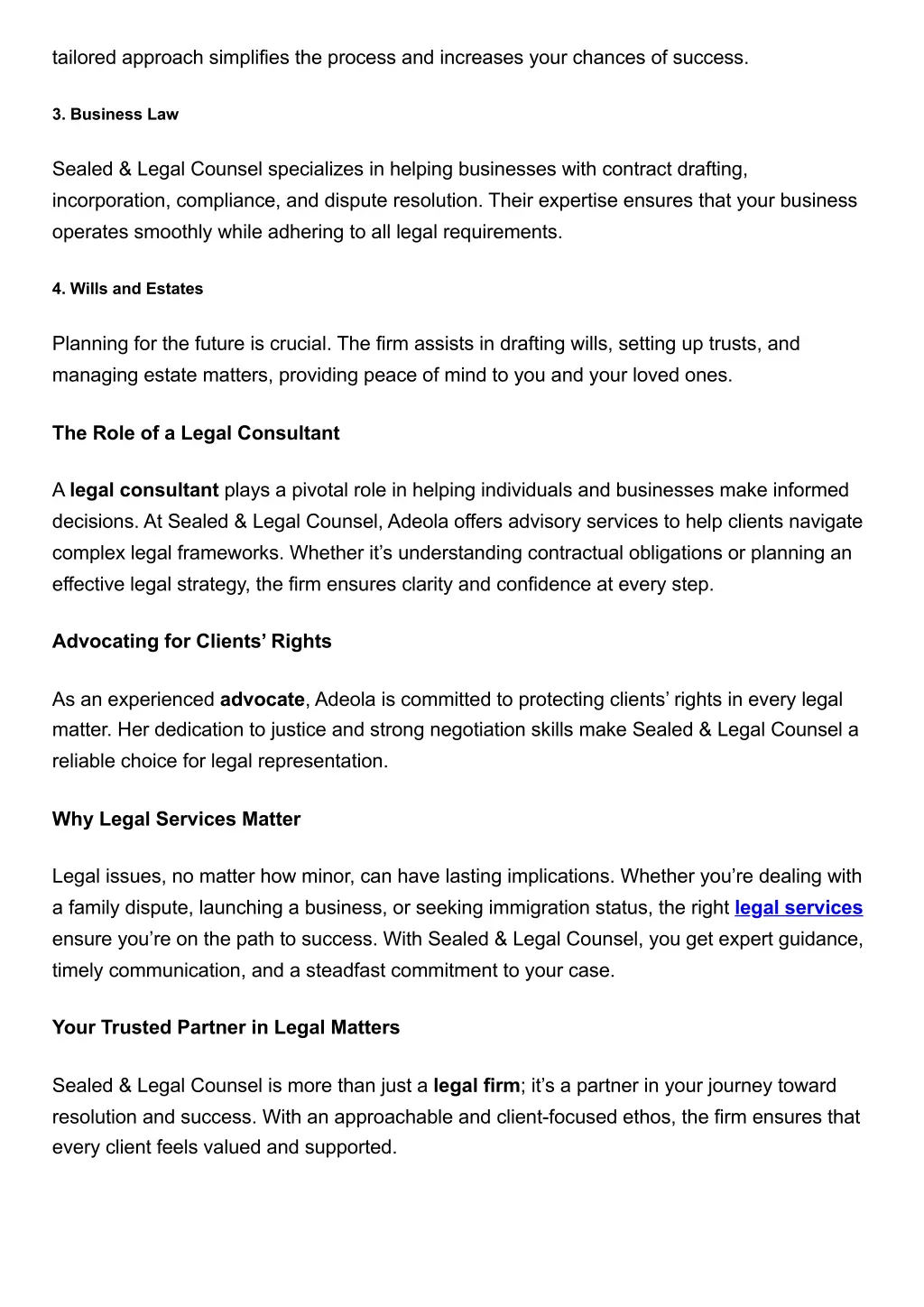 tailored approach simplifies the process