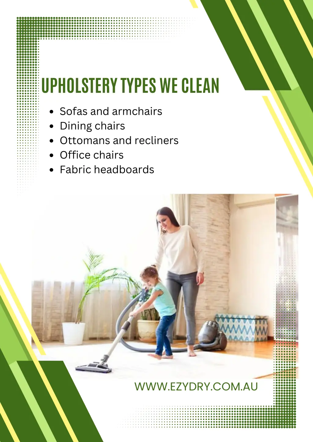 upholstery types we clean