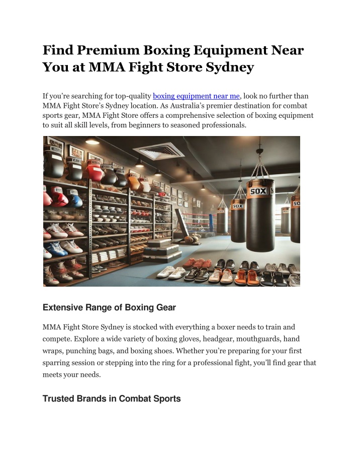 find premium boxing equipment near