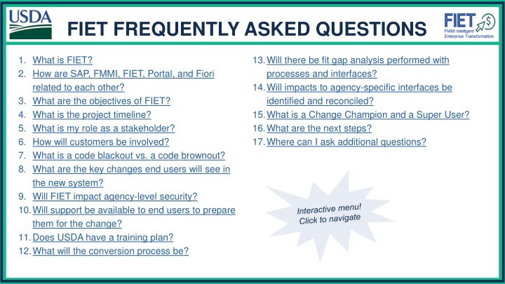 fiet frequently asked questions